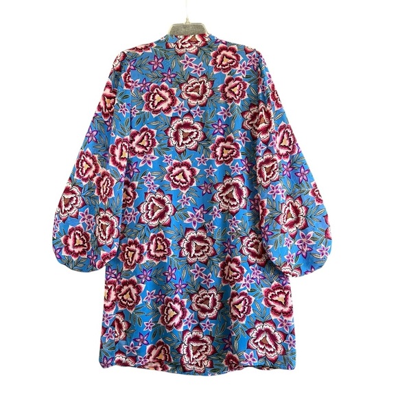 CABI Primrose Floral Tunic Dress Separate Blue Slip Size Small - Picture 3 of 11